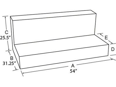 Tradesman Steel L-Shape Liquid Storage Tank Combo 56in. / 90 - 86590T