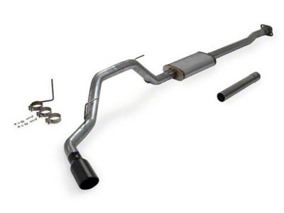 Flowmaster FlowFX Single Exhaust System with Black Tip; Side Exit