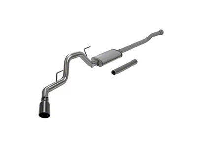 Flowmaster FlowFX Single Exhaust System with Black Tip; Side Exit