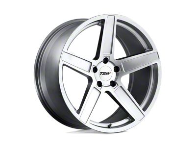 TSW Ascent Matte Titanium Silver Wheel; 18x9.5; 40mm Offset; 5x114.3mm Bolt Pattern; 76.10mm Hub Bore