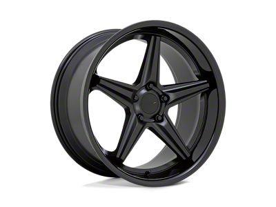 TSW Launch Matte Black with Gloss Black Lip Wheel; 19x8.5; 40mm Offset