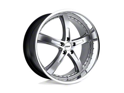 TSW Jarama Hyper Silver with Mirror Cut Lip 4-Wheel Kit; 18x9.5; 40mm Offset; 5x114.3mm Bolt Pattern; 76.10mm Hub Bore