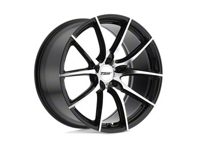 TSW Sprint Gloss Black with Mirror Cut Face Wheel; 18x8.5; 40mm Offset
