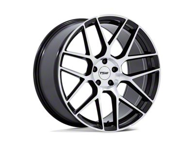 TSW Lasarthe Gloss Black Machined Wheel; 18x8.5; 35mm Offset; 5x120mm Bolt Pattern; 74.10mm Hub Bore