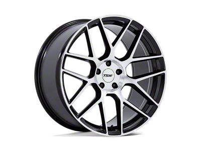 TSW Lasarthe Gloss Black Machined Wheel; 18x9.5; 40mm Offset; 5x120mm Bolt Pattern; 74.10mm Hub Bore