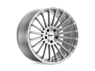 TSW Turbina Titanium Silver with Mirror Cut Face Wheel; 22x9.5; 20mm Offset; 5x114.3mm Bolt Pattern; 76.10mm Hub Bore