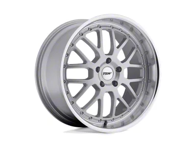TSW Valencia Silver with Mirror Cut Lip Wheel; 19x9.5; 40mm Offset