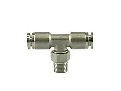 Turbosmart 1/8 NPT to TEE 1/4 Pushloc Stainless Steel 