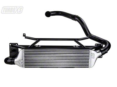 Turbo XS FMIC for 15-16 Subaru WRX - Wrinkle Black - W15-FMIC-BLK