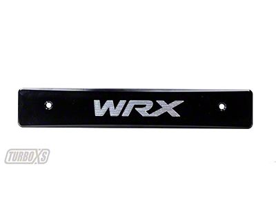 Turbo XS 08-14 Subaru WRX/STi Billet Aluminum License Plate Delete - WS08-LPD-BLK-WRX
