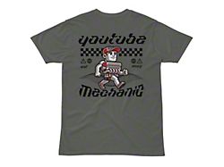 Throtl Youtube Mechanic Short Sleeve T-Shirt; Charcoal
