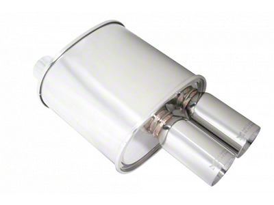 Megan Racing Universal Exhaust F-RT Dual Tip Muffler - MR-MU-FRT-2