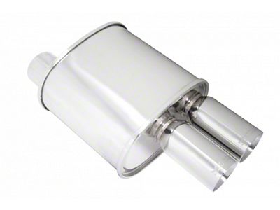 Megan Racing Universal Exhaust F-RT Turbo Dual Tip Muffler - MR-MU-FRT-2T
