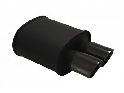 Megan Racing Universal Exhaust M-BC Muffler Dual Black Chrome Tips - MR-MU-MBC-2
