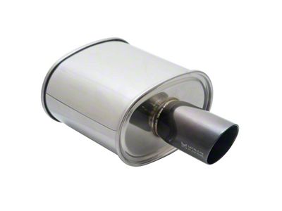 Megan Racing Universal Exhaust M-BC Turbo Stainless Steel Muffler, Black Chrome Tips - MR-MU-MBC-T-SS