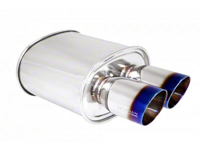 Megan Racing Universal Exhaust M-VO Muffler Dual Burnt Tips - MR-MU-MVO-2