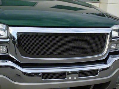 T-REX Grilles Upper Class Series Mesh Grille; Small Mesh; Mild Steel; Black; 1 Pc; Insert; - 51200