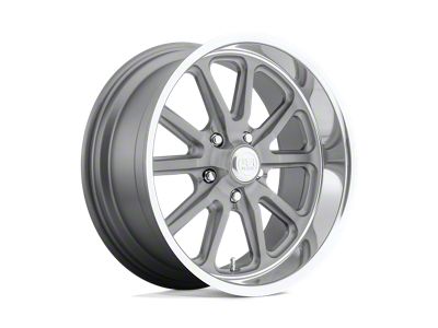US Mag Rambler Textured Gray with Diamond Cut Lip Wheel; 15x8; 1mm Offset