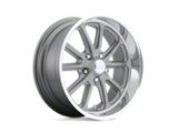 US Mag Rambler Textured Gray with Diamond Cut Lip Wheel; 18x8; 1mm Offset