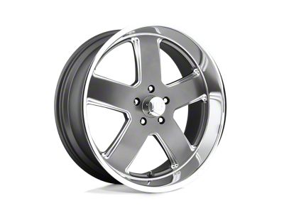 US Mag Hustler Matte Gunmetal Wheel; 20x8; 1mm Offset