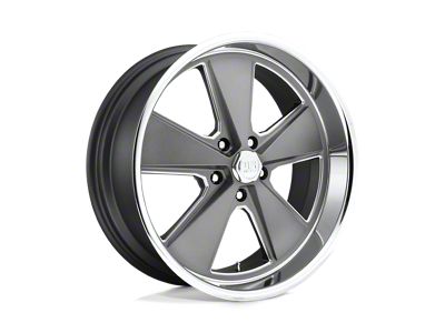 US Mag Roadster Matte Gunmetal Machined Wheel; 18x8; 1mm Offset