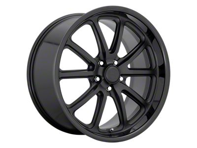 US Mag Rambler Gloss Black Matte Black Wheel; 20x8; 1mm Offset; 5x120.65mm Bolt Pattern; 72.56mm Hub Bore
