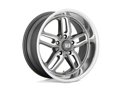 US Mag Cten Matte Gunmetal Milled Wheel; 22x8.5; 1mm Offset