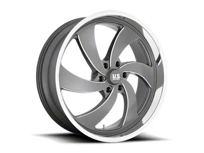 US Mag Desperado Anthracite Milled Diamond Cut Milled Wheel; 24x9; 25mm Offset
