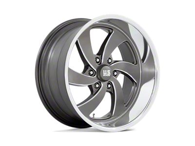US Mag Desperado Anthracite Milled Diamond Cut Milled Wheel; 20x9.5; 1mm Offset