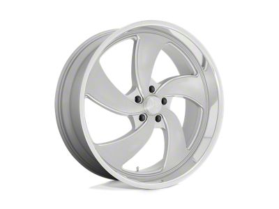 US Mag Desperado Silver Brushed Face with Milled Diamond Cut Wheel; Left Directional; 22x8.5; 1mm Offset
