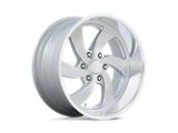 US Mag Desperado Silver Brushed Face Milled Diamond Cut Milled Wheel; 20x8; 1mm Offset; 6x139.7mm Bolt Pattern; 90.70mm Hub Bore