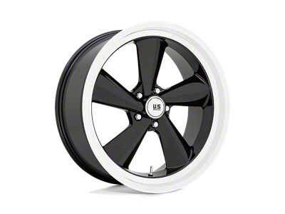 US Mag TS Gloss Black with Diamond Cut Lip Wheel; Left Directional; 22x10.5; 0mm Offset