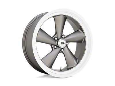US Mag TS Anthracite with Diamond Cut Lip Wheel; Left Directional; 22x10.5; 0mm Offset