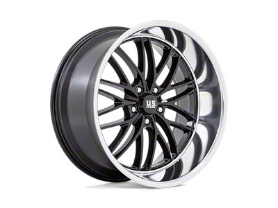 US Mag Santa Cruz Gloss Black with Diamond Cut Lip Wheel; 22x10.5; 0mm Offset