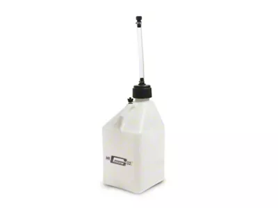 Mr. Gasket Utility Jug; w/Filler Hose; 5 Gallon; White; Plastic; - 36953G