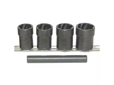 Milton 1/2-Inch Locking Lugnut Twist Socket Removal Kit; 5-Piece