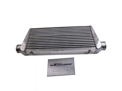 Front Mount Aluminum Intercooler; 24-Inch x 12-Inch x 3-Inch (Universal; Some Adaptation May Be Required)