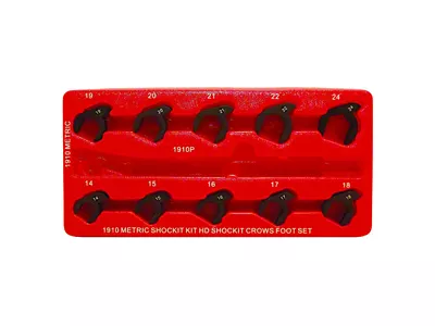 Milton Kentucky Kicker Shockit Metric Crows Foot Set for Heavy Duty Industrial/Hydraulic Fittings