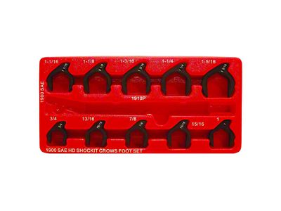 Milton Kentucky Kicker Shockit SAE Crows Foot Set for Heavy Duty Industrial/Hydraulic Fittings