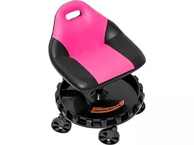 Traxion ProGear Mobile Rolling Gear Race Seat; Pink