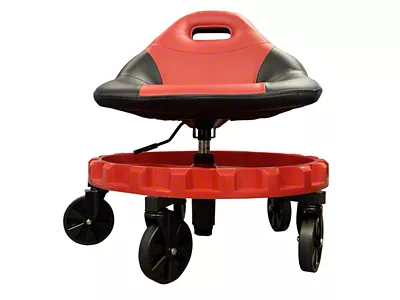 Traxion ProGear Mobile Rolling Gear Race Seat; Red