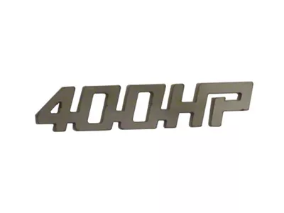 Stainless Steel Emblem; 400 HP (Universal; Some Adaptation May Be Required)