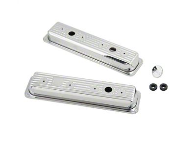 Mr. Gasket Valve Cover; Center Hold Down Style; Baffled; Pair; Short; - 9415