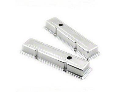 Mr. Gasket Valve Cover; Flat Smooth Top w/Internal Baffles; Short Style; OEM Height; Pair; - 9800