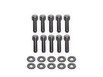 Mr. Gasket Replacement Fabricated Valve Cover Hardware; Black
