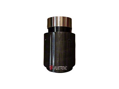 Valvetronic Designs Universal Single Exhaust Tip; 4-Inch; Carbon Fiber (Fits 2.50-Inch Tail Pipe)