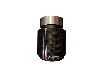 Valvetronic Designs Universal Single Exhaust Tip; 4-Inch; Carbon Fiber (Fits 3-Inch Tail Pipe)