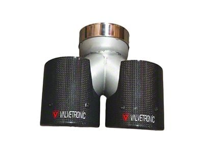 Valvetronic Designs Universal Single to Dual Exhaust Tips; Carbon Fiber (Fits 2.50-Inch Tail Pipe)