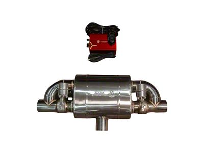 Valvetronic Designs Universal Valved T-Style Muffler; 2.50-Inch (Universal; Some Adaptation May Be Required)