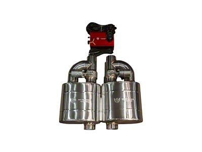 Valvetronic Designs Off Road Universal Valved Single Inlet/Single Outlet Mufflers; 2.50-Inch; Pair (Universal; Some Adaptation May Be Required)